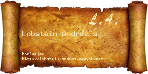 Lobstein András névjegykártya